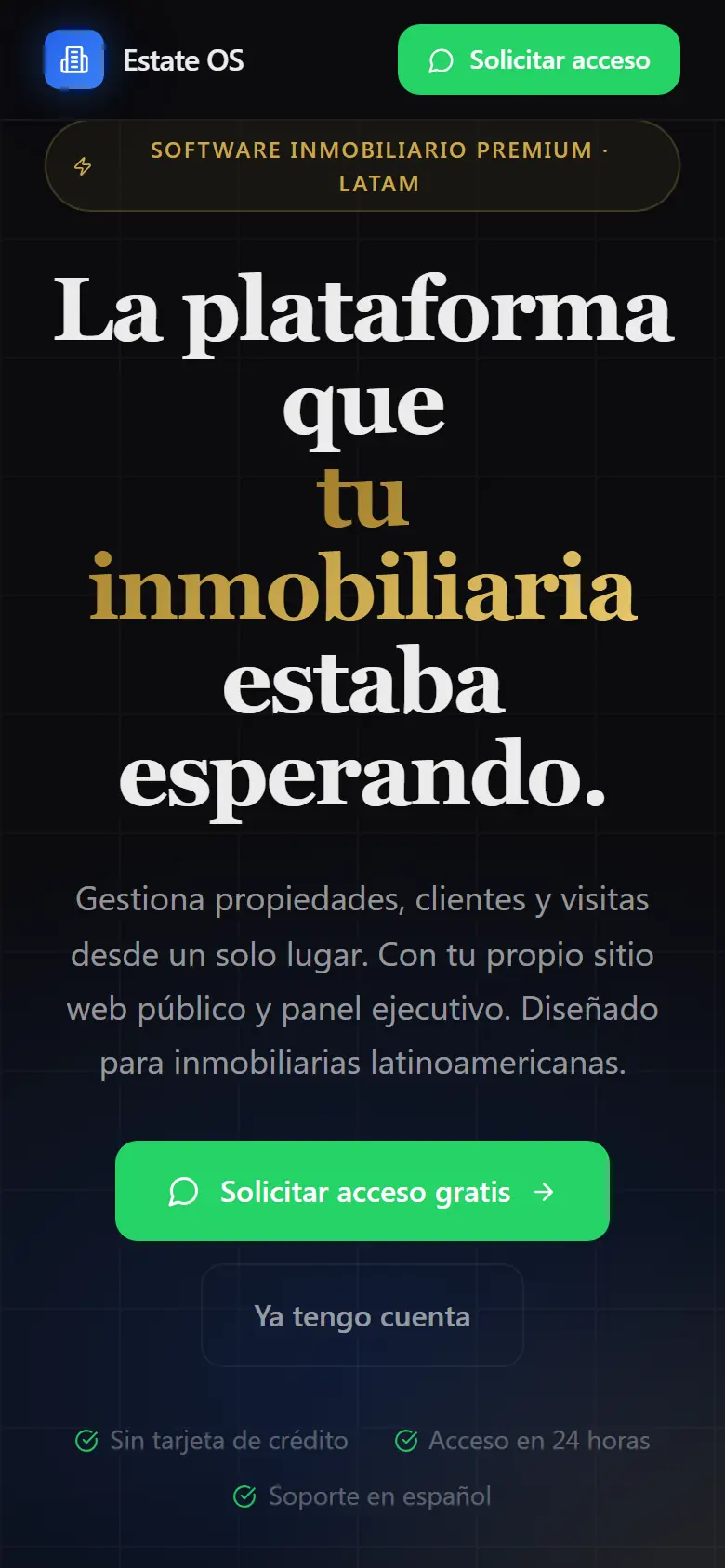 Estate OS en celular